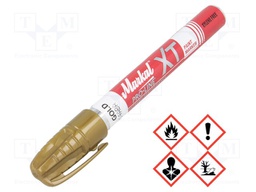 Marker: with liquid paint; golden; Markal Pro-Line XT; Tip: round