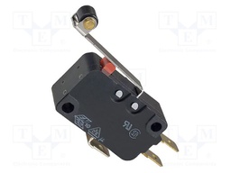 Microswitch SNAP ACTION; with lever (with roller); SPST-NC
