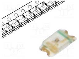 LED; SMD; 0603; yellow green; 10÷25mcd; 1.6x0.8x0.36mm; 2.2V; 20mA