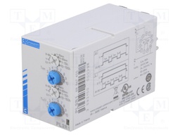 Timer; 1s÷100h; DPDT; 250VAC/8A; 24÷240VAC; 24VDC; DIN; 20÷60°C