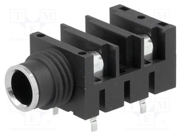 Socket; Jack 6,35mm; female; mono; angled 90°; for panel mounting