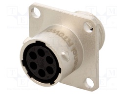 Connector: circular; Series: RT360; socket; female; PIN: 6; IP67