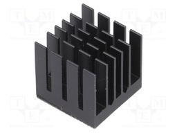 Heatsink: extruded; grilled; black; L: 21mm; W: 21mm; H: 19.5mm