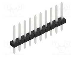 Connector: pin strips; pin header; male; PIN: 10; 2mm; THT; 1x10