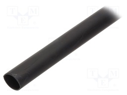 Heat shrink sleeve; glued; 4: 1; 12mm; L: 1m; black; -55÷110°C