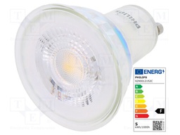 LED lamp; warm white; GU10; 230VAC; 355lm; 4.6W; 36°; 2700K