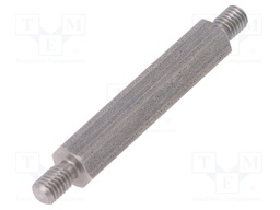 Screwed spacer sleeve; 40mm; Ext.thread: M5; hexagonal