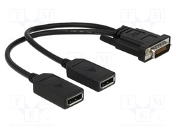 Adapter; DisplayPort socket x2,DMS-59 plug; 0.25m; black; black