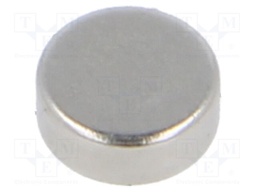 Magnet: permanent; neodymium; 4.5N; Ø: 5mm; H: 2mm