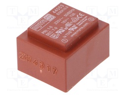 Transformer: encapsulated; 1VA; 230VAC; 18V; 56mA; Mounting: PCB