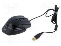Optical mouse; black,red; USB A; wired; 1.8m; No.of butt: 15