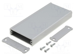 Enclosure: with panel; TUF; X: 55mm; Y: 120mm; Z: 16mm; aluminium
