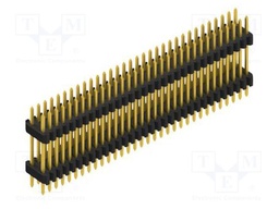 Connector: pin strips; pin header; male; PIN: 64; 1.27mm; THT; 2x32