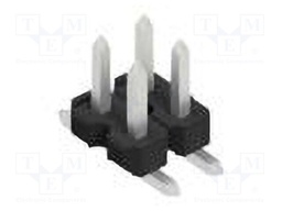 Connector: pin strips; pin header; male; PIN: 4; 2.54mm; SMT; 2x2