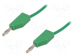 Test lead; PVC; 0.5m; green; 32A; 60V; Cond.cross sec: 2.5mm2