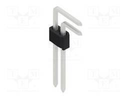 Connector: pin strips; pin header; male; PIN: 2; 1.27mm; THT; 2x1