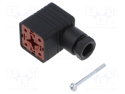 Connector: valve connector; plug; form A; 18mm; female; PIN: 4; PG9