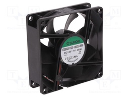 Fan: DC; axial; 12VDC; 80x80x25mm; 55.77m3/h; 28dBA; slide bearing