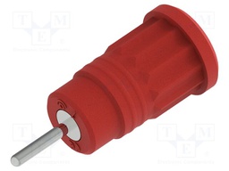 Connector: 4mm banana; socket; 36A; red; nickel plated; insulated