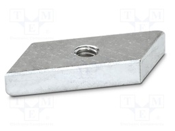 Fixing element; L: 4.95mm; W: 9.9mm; H: 27.7mm; Body: silver