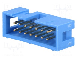 Socket; IDC; male; PIN: 14; straight; THT; gold-plated; 2.54mm