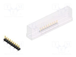 Connector: pin strips; pin header; male; PIN: 9; 2.54mm; SMT; 1x9