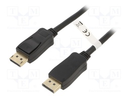 Cable; DisplayPort 1.2,HDCP 2.2; DisplayPort plug,both sides