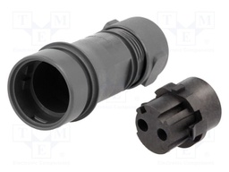 Connector: circular; plug; female; PIN: 2; w/o contacts; for cable