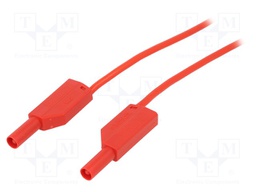 Test lead; PVC; 2m; red; 32A; Type: with 4mm axial socket