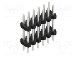 Connector: pin strips; pin header; male; PIN: 12; 2mm; THT; 2x6; 100V