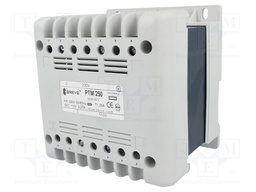 Transformer: mains; 250VA; 230VAC; 110V; Leads: terminal block