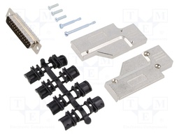 D-Sub; PIN: 25; plug; male; for cable; angled 90°; soldering