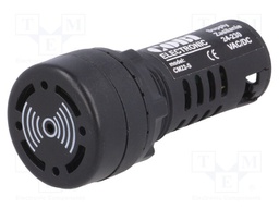 Sound signaller; 22mm; CM22; -20÷60°C; Ø22.5mm; IP54; 24÷230VAC