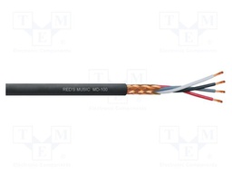 Wire: instrumental; 4x0.14mm2; stranded; Cu; black; PVC; -15÷65°C