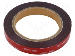 Tape: fixing; W: 15mm; L: 5.5m; Thk: 0.6mm; acrylic; 93°C,max.149°C