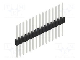Connector: pin strips; pin header; male; PIN: 15; 1.27mm; THT; 1x15