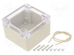 Enclosure: multipurpose; X: 80mm; Y: 82mm; Z: 55mm; Ritec; ABS; beige