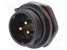 Socket; male; SP21; PIN: 3; IP68; screw terminal; 500V; 4mm2; 30A
