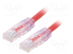 Patch cord; TX6A™ 10Gig,U/UTP; 6a; solid; Cu; PVC; red; Len: 3m