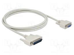 Cable; D-Sub 25pin plug,D-Sub 9pin socket; Len: 2m; beige