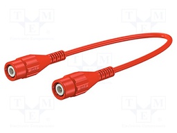 Test lead; 2x BNC male plug; Len: 1.5m; red; Z: 50Ω; Mat: brass