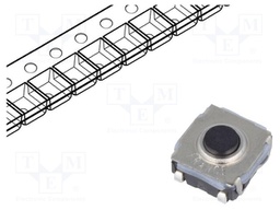 Microswitch TACT; SPST-NO; Pos: 2; 0.05A/32VDC; SMT; none; 3N; 3.5mm