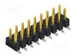 Connector: pin strips; pin header; male; PIN: 18; 2.54mm; SMT; 2x9