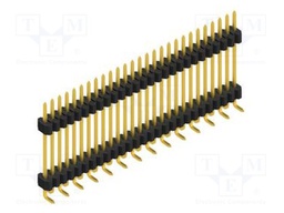 Connector: pin strips; pin header; male; PIN: 27; 1.27mm; SMT; 1x27