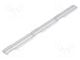 LED lens; rectangular; Mat: PMMA plexiglass; transparent