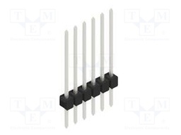 Connector: pin strips; pin header; male; PIN: 6; 2.54mm; THT; 1x6