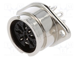 Socket; DIN; female; PIN: 8; Layout: 270°; straight; soldering
