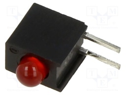 LED; in housing; 3mm; No.of diodes: 1; red; 20mA; Lens: diffused; 40°