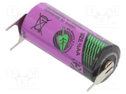 Battery: lithium (LTC); 3.6V; 2/3AA,2/3R6; Ø14.7x33.5mm; 1100mAh