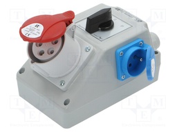 Switch socket; IP44; wall mount